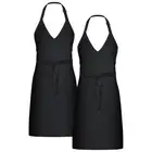2 Pack Unisex V Neck Aprons Black Tuxedo Server Aprons 2 Pockets Bib Pinafore...
