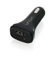 Alogic Vrova 2 Port Usb-c Car Charger 5v/4a (3A & 1A Usb-a )With Smart ChargeBlack - VCCA20