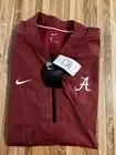 NEW Alabama Crimson Roll Tide Nike 1/4 Zip Lockdown Dri-Fit SS Hot Jacket Mens L