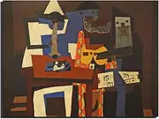Pablo Picasso Poster 3 Musicians Canvas Painting Abstract Pablo Picasso Wall Art Pablo Picasso Printed Picture for Home Decor 40X60cm Unframed