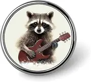 [FZMVSQH] Funny Raccoon Printed Round Button Pin Badges Metal Pinback Buttons 1 Inch Pins for Hat Shirt Clothing Bags Decoration, Circular, Aluminum, Circular, Aluminum