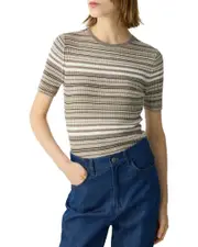 Theory Rib Stripe Sweater Tee