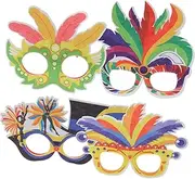 CAXUSD 4pcs Glasses Party Eyeglasses Carnival Party Glasses Mardi Gras Eyeglasses Adults Funny Carnival Carnival Glasses Party Supplies Eyeglasses for Cosplay Felt
