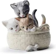 [LLADRÓ] Curious Kittens Figurine. Porcelain Figure Figure.