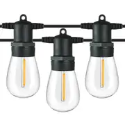 Lumifx 50-Bulb Outdoor Festoon String Lights 8-Lighting Effects 50m Warm White