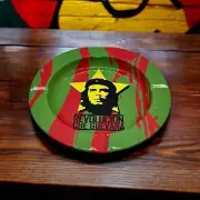 Red & Green Tray Printed Plate Game Table Revolution Design Side Table Ash Tray