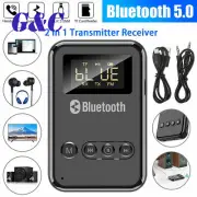 Wireless Bluetooth 5.0 Transmitter & Receiver Audio Adapter 2in1 Music 3.5mm Aux