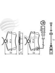 Bosch Brake Pads Rear Set Citroen Berlingo. C2. C3. C4 Peugeot 307 VW (BP951)