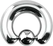 [BodyJewelryOnline] Large Gauge Surgical Steel Captive Bead Ring - 2G 18Mm