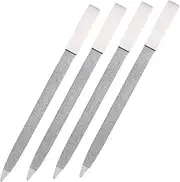 4pcs Manicure Tools Nail File for Men Nail File Fingernail Buffer Hand Sanding Tool Finger Sander Fingernail Buffer Sanding Block Hand Sander Block Stainless Steel Silver