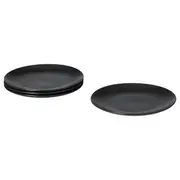 FÄRGKLAR plate, matt dark grey, 26 cm
