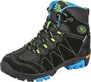 [Brütting] Boys’ Bergen Hiigh High Rise Hiking Shoes, Grey (Anthrazit/Blue/Lemon Anthrazit/Blue/Lemon)