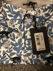 Ted Baker London Men Ls Monkey and Leaf Print Shirt 1 XS Size