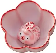 Ｂｅｓｇａ Ceramic Tea Cup with Bubble Tea Pet Adornment Elegant Kungfu Cup Unique Drinkware for Office Home Wedding, Flower