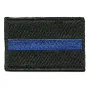 Hook Fastener Compatible Patch Thin Blue Line 3x2"