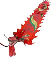Ribbon Streamer 3D Dragon Poi Chinese Dragon Dance Ribbon Streamer for Outdoor Spring Outing, Fiberglass Handsticks + Travel Bag! Outdoor Park
