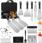 30PCS Griddle Accessories Kit for Flat Top Grill – Stainless Steel BBQ Spatulas,
