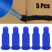 5pcs Blue Cylindrical Nozzle Spray Tip Set for Caulking Spare Part Length 56mm