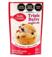 HARINA BETTY CROCKER PARA PREPARA MUFFIN TRIPLE BERRY 184GR