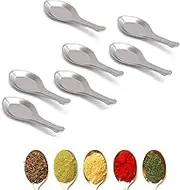 KSJONE Stainless Steel Masala Spoons for Small Containers Mini Spoon for Masala Dabba Spices Spoons, All Tea Coffee Sugar & Spices Set of 7 pcs 8.12 cm