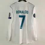 17 18 皇家馬德里足球球衣 RONALDO SERGIO RAMOS BALE 男式複古足球衫