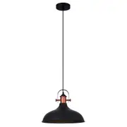 CLA Narvik Industrial Dome Pendant Light- Black