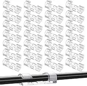 BEANPRECOY 40 Pcs Cable Clips Strong Clear Self Adhesive Cable Clips Cable Tidy Clips Durable Strong Cable Clips Cord Management for Wall Strong Cord Organizer Under Desk Car Light Indoor Outdoor