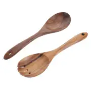 Wooden Spoon and Fork Set Serving Cutlery Salad Servers