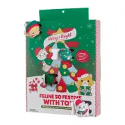 Merry & Bright 25Pc Cat Toy Advent Calendar Crinkle Plush Toss Shake Christmas