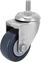 Chair Wheel, Trolleys Wheel Hardware Parts 304 Stainless Steel Bracket M10 2-Inch, Silent Sliding for Pallet, Trolleys