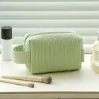 Makeup Bag Damp-proof Organizer Dustproof Female Makeup Bag Handbag Solid Color