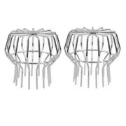 2X(Gutter Guard Stainless Steel Gutter Cleaner Roof Strainer Silver2868