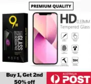 ✨9H Tempered Glass Screen Protector✔ iPhone 14 13 12 11 Pro XS Max XR 8 Plus✨