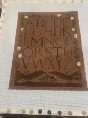 Birds Of A Feather Handpainted Needlepoint Canvas Sampler Brown Bf305 Big