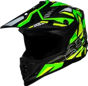 IXS 363 2.0, motocross helmet , color: Matt Black/Neon-Yellow/Neon-Green , size: M