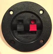 SPEAKER BOX ROUND TERMINAL SPRING CUP **INCLUDES 2 YELLOW SPADE CONNECTORS**