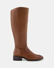 Shelly Shen Tycoon/Cognac Leather Womens Boots 38