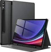 JETech Case for Samsung Galaxy Tab S10 Plus/Tab S9 Plus 12.4-Inch with S Pen Holder, Slim Folio Stand Protective Tablet Cover, Multi-Angle Viewing (Graphite Black)