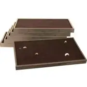 6 72 Slot Black Ring Display Box Trays Case Fixture