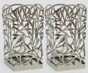 2 Bath Body Works CHROME VINE Leaves Foaming Hand Soap Holder Decor Sleeve NEW