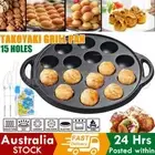 15 Dimple Cast Iron Poffertjes Mini Dutch Pancake Cake Pan with Handles Maker