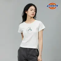 在飛比找momo購物網優惠-【Dickies】女款雲白色純棉胸前圖案印花舒適短袖T恤｜D