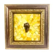 USA KIZIMA HANDMADE Baltic amber Painting The Thinker Gift