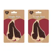 2x Rosewood 11cm Meaty Meat Takeaway Steak Pet Dog Play Flavoured Toy Small BRWN