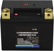 Motorcycle Battery 12V LiFePO4 Lithium Battery 4L-BS 2Ah, CCA 160A, Built-in BMS, Rechargeable Battery, Compatible with ATV/UTV/Halley/KTM/Honda(P-N with charger)