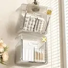 Wall-mounted Mirror Cabinet Storage Box Transparent Cotton Swab Box Bathroom
