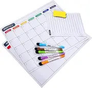 HAPINARY Refrigerator Message Board Magnetic Planning Pad Dry Erase Schedule Board Compact To-do List for Kitchen or Office