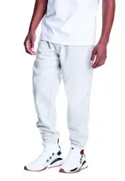 Champion Men's Fleece Sweatpants, Bleached Stone Cream Heather-551873, XXL