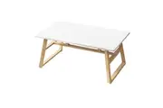 Foret Dining Table Rectangle Modern Home Kitchen Cafe Wood Metal 140x80cm White