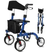 All Terrain Rollator Walker with Seat, Backrest, Handles, Walker for Seniors,...